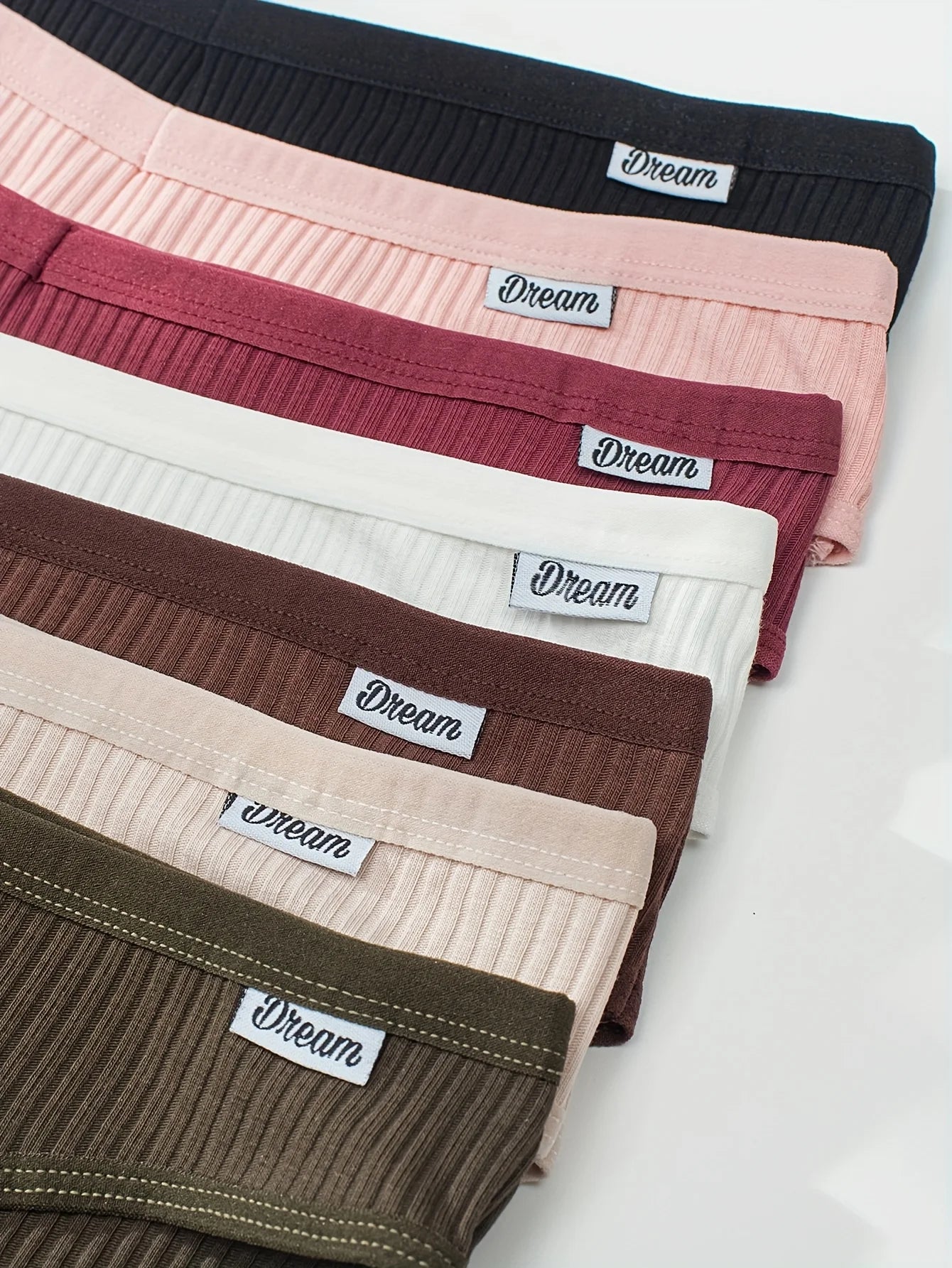 Random color 7-piece packaging, women's simple 93% cotton comfortable, soft and close-fitting bikini underwear, sexy women's und