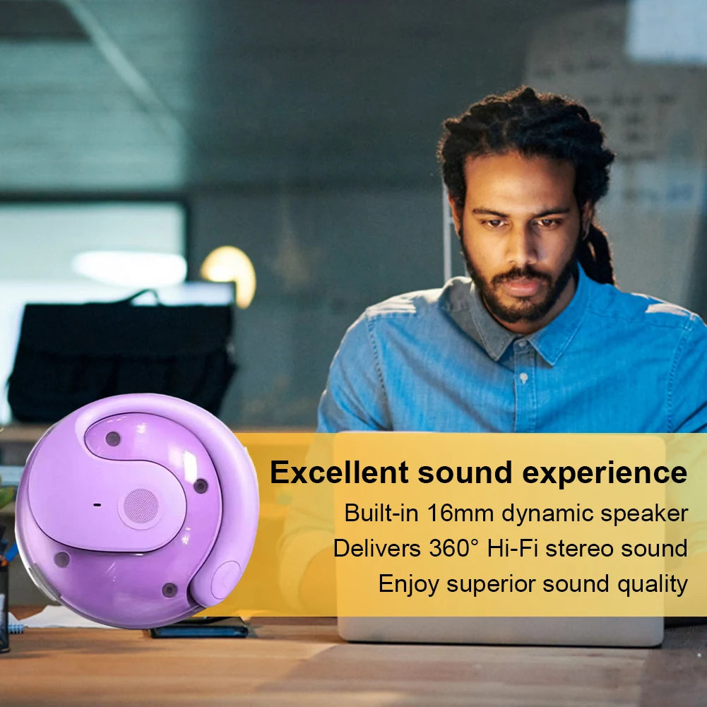 Language Translator Headphones Supports 144 Languages Simultaneous Interpretation Earphone Ear Hanging Headphone for Travelers