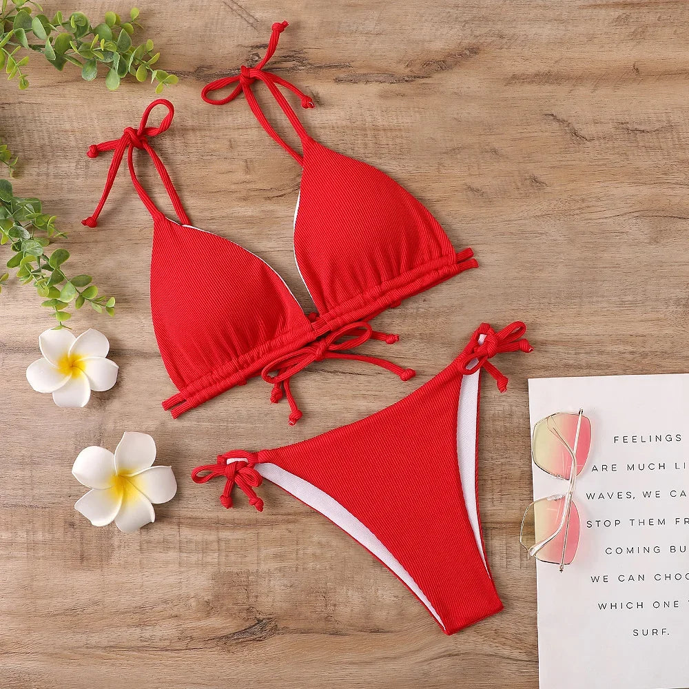 Bikini Suit Women's  Summer Beach Suit Brazil Swimsuit 2023 Sexy Women's Hot Spring Swimsuit Biquini  Ropa Mujer