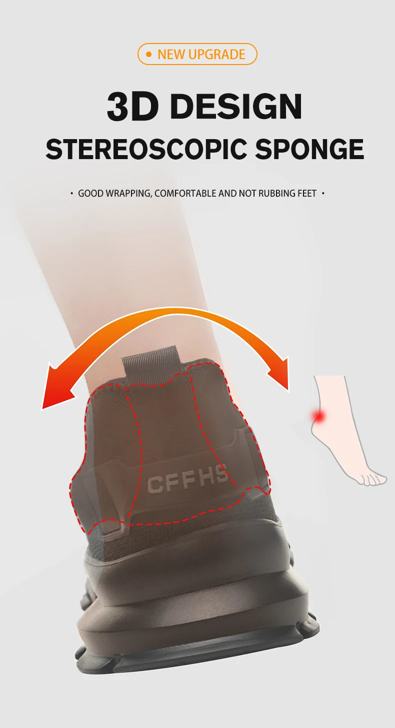 Soft-soled, comfortable, anti-smash, anti-puncture and breathable safety shoes