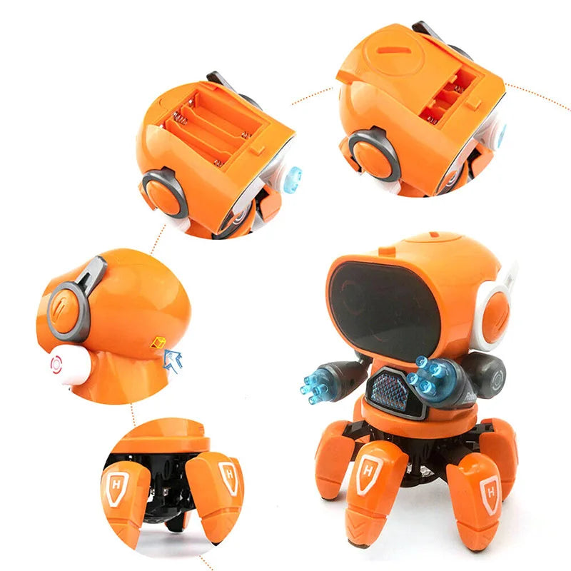Dance Music Robots For Kids 6 Claws Octopus Spider Robot Birthday Gift Toys For Children Early Education Baby Toy Boys Girls