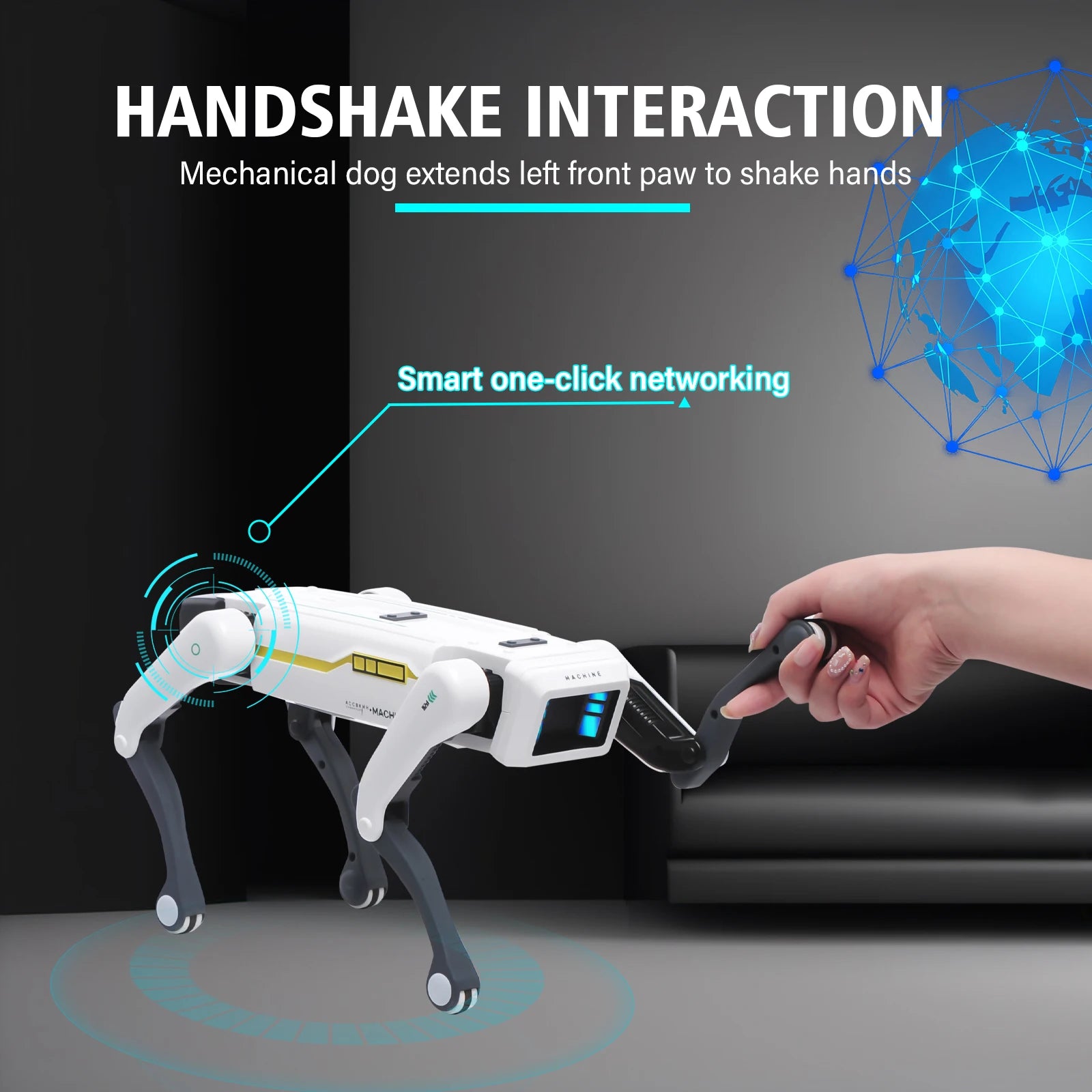 Intelligent AI RC Robot Dog Voice Dialogue APP Remote Control Programming Singing Dancing Machine Dog Kids Toys