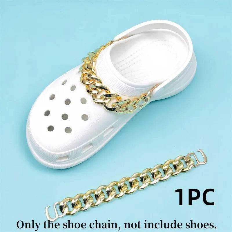 Women Shoes Chains Buckle Charms Croc Clog Sandals Hole Shoes DIY Detachable Chain For Kids Boys Girls Gifts Shoes Decorations