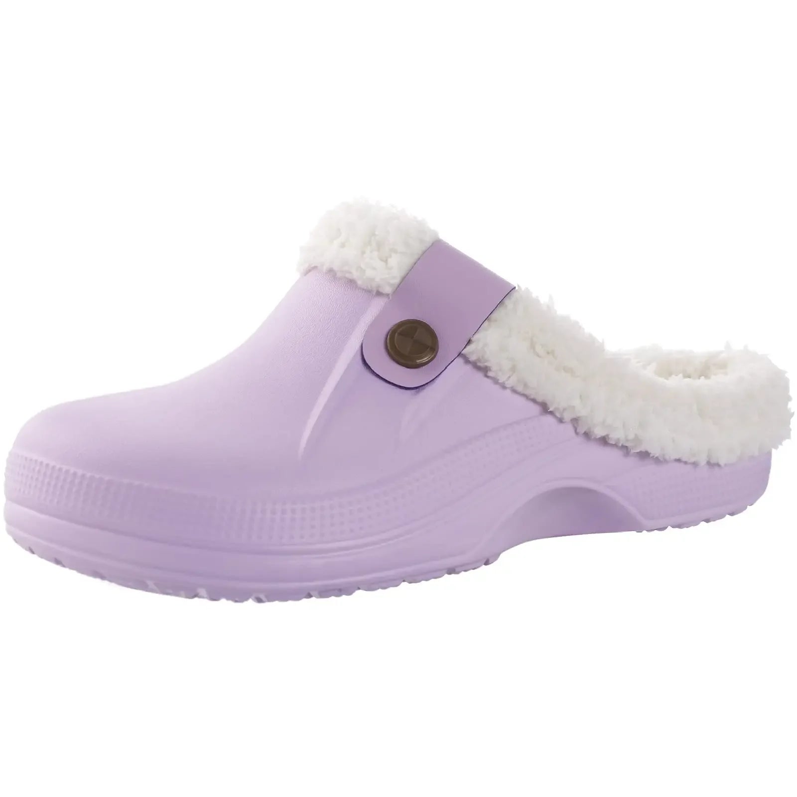 Pallene Fur Lined Clogs Women Men Waterproof Graden Shoes Winter Fuzzy Slippers Plush Bedroom Shoes Outdoor Fashion Fur Clogs