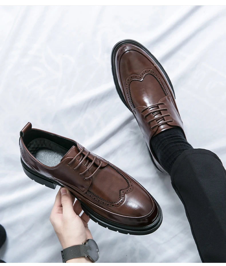 Men's Dress Oxford Shoes Classic Lace Up Formal Shoes