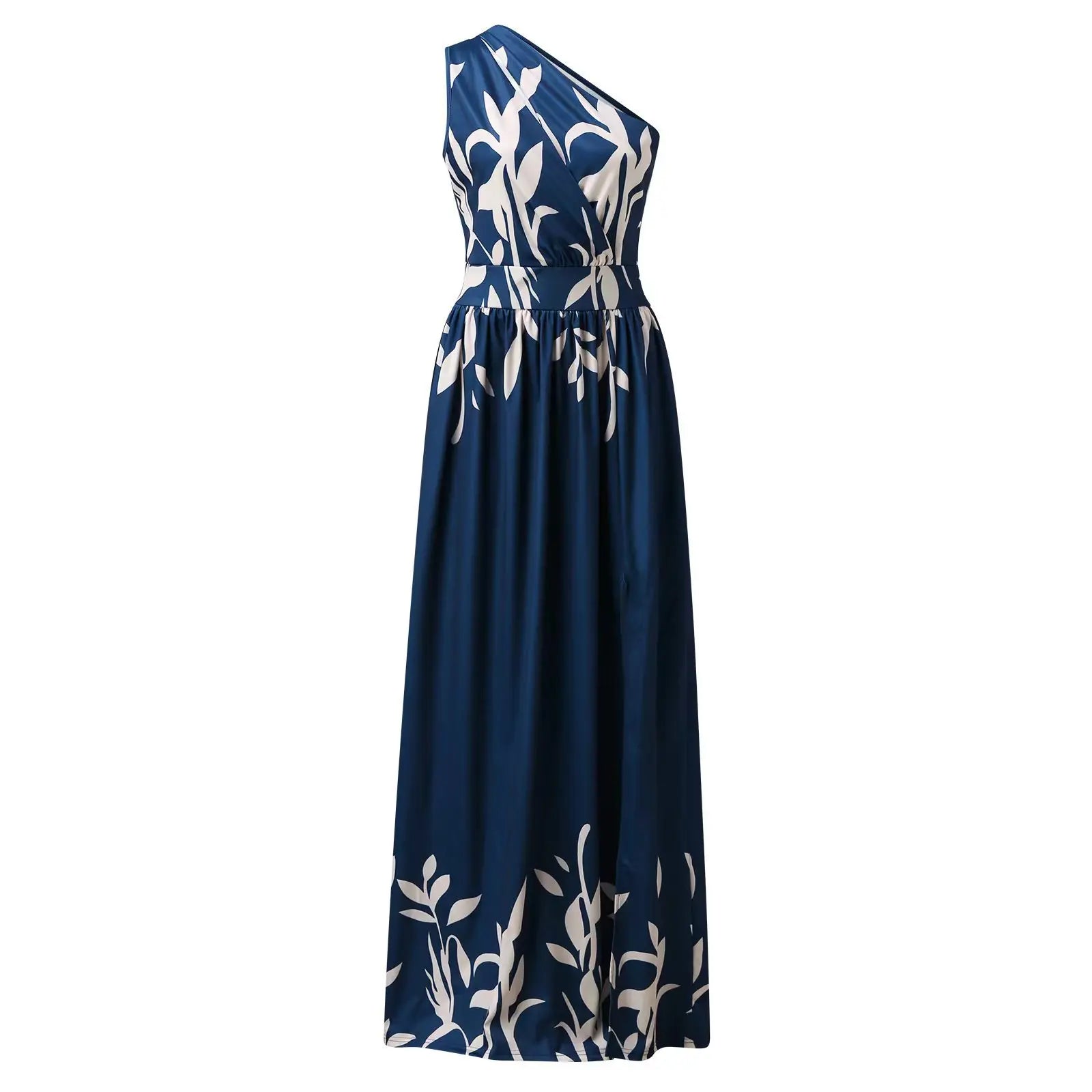2024 New Ladies Dress Oblique Shoulder One Shoulder Hollow Air Gradient Color High Slit Dress Long Skirt Sexy Backless Dress