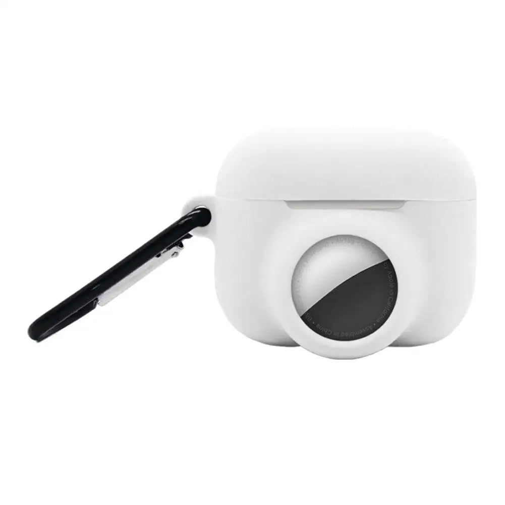 Features Keychain Silicone Case For AirPods Pro 3 For AirTag 2-in-1 Silicone Case Full-wrap Protection Anti-loss Silicone Case
