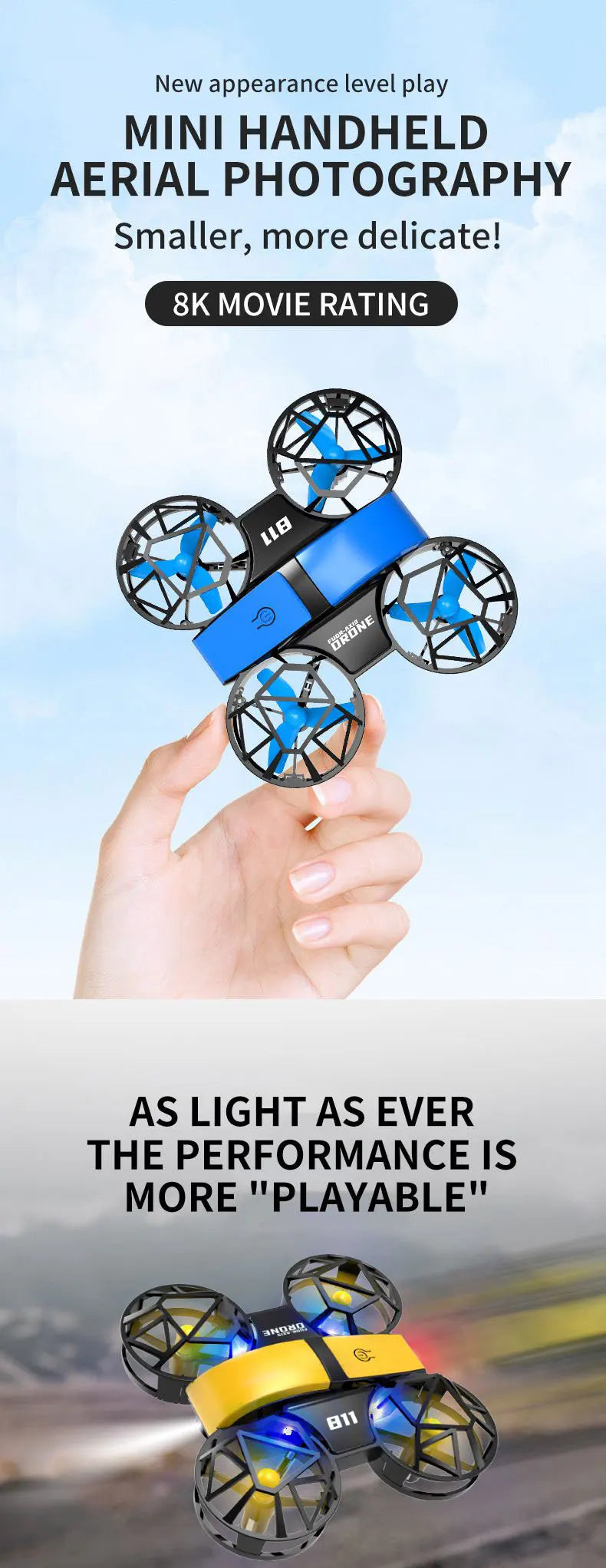 Dowellin D12 Drone Mini Remote Control Aircraft New Children's Toy HD Dual Camera Fixed Height RC Quadcopter Starter Gifts