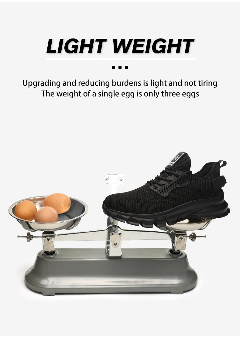 Soft-soled, comfortable, anti-smash, anti-puncture and breathable safety shoes