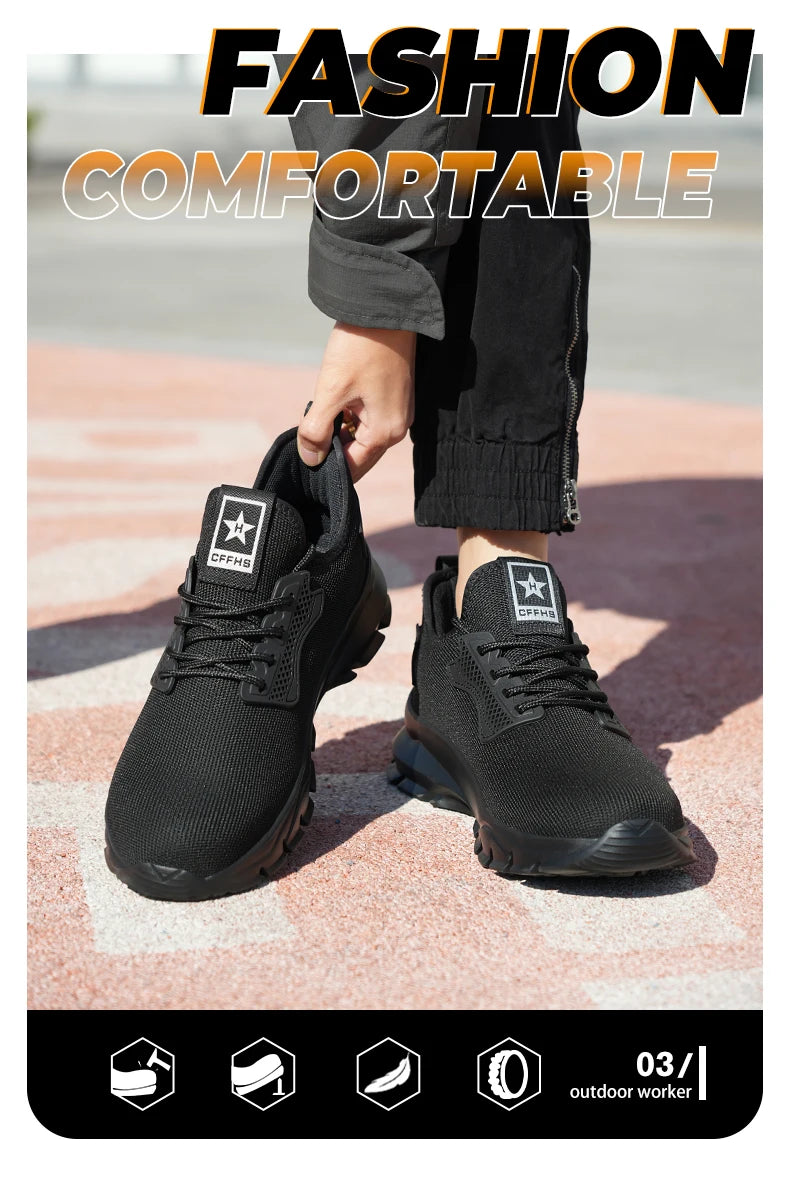 Soft-soled, comfortable, anti-smash, anti-puncture and breathable safety shoes