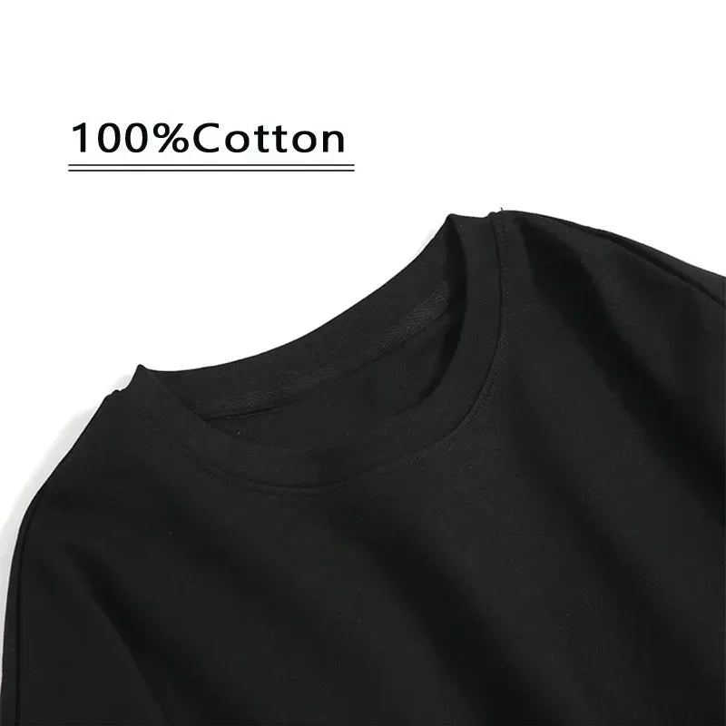 Graphic Print White & Black T-shirts Men's Women's Plus Size Casual Short Sleeve Crew Neck Cotton Tee Unisex Fashion Street Tops