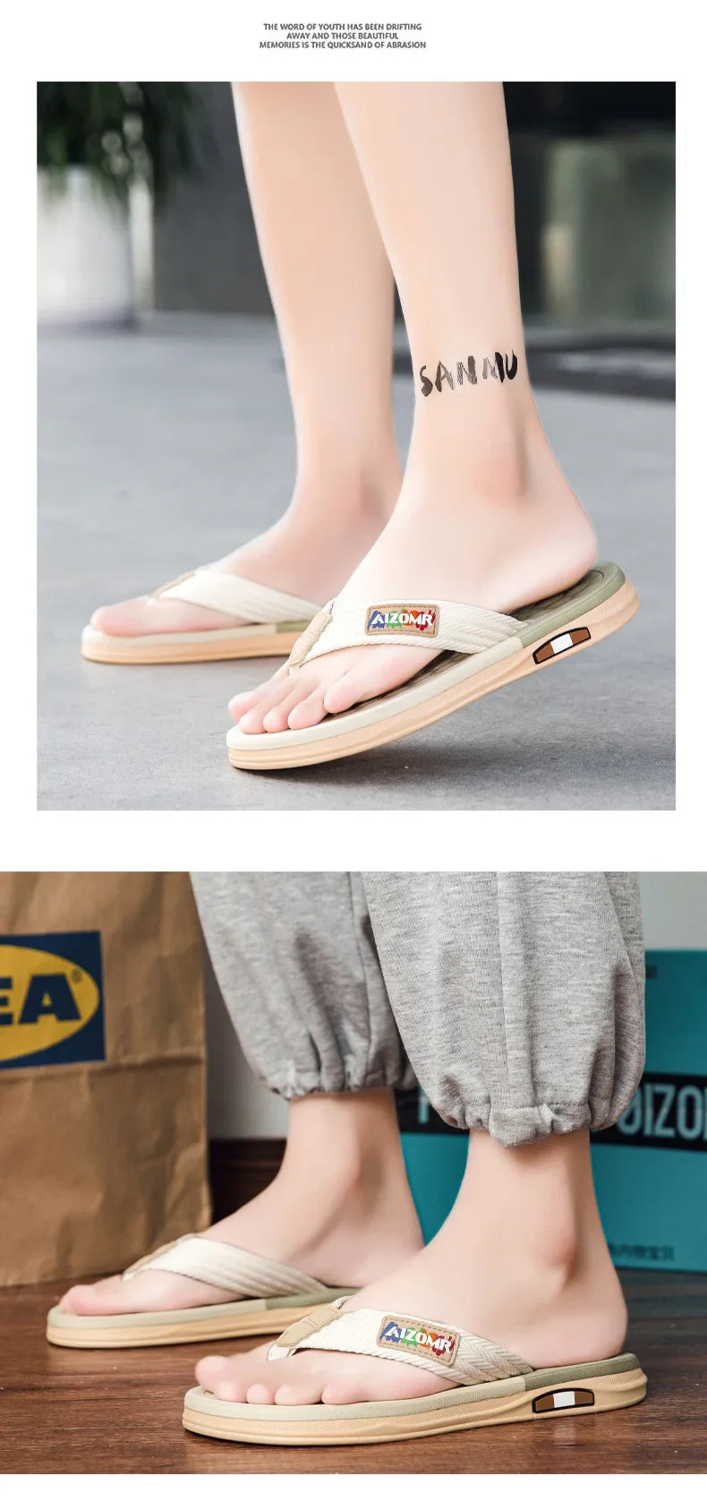 The 2025 new flip-flops for men are suitable for summer outdoor wear. They are anti-slip beach soft-soled flip-flops for men, wh