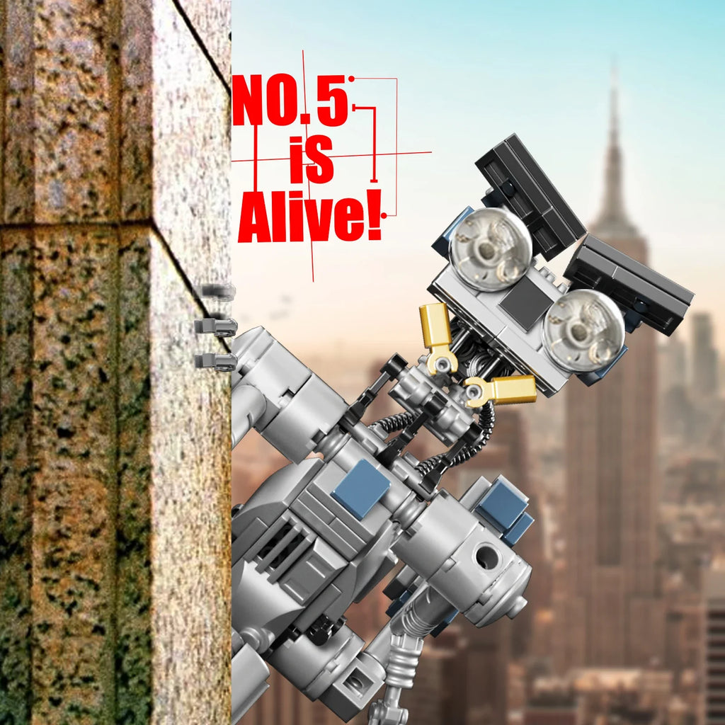 Johnnys 5 Robot Building Blocks Set Military Robot Model Action Figure Bricks Johnnys Five Building Blocks Toys for Kids Gifts
