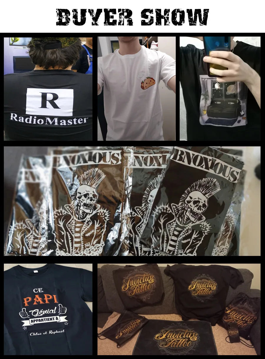 Custom T Shirt for Men Front Back Print Make Your Design Logo Text Gift Tshirt 100% Cotton Made in US