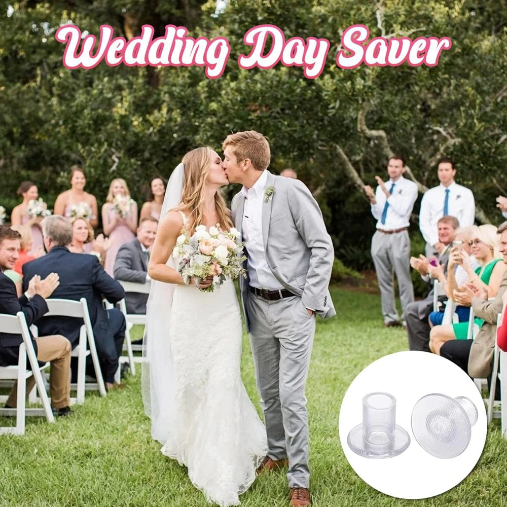 70 Pairs Heel Caps Covers Anti-Slip Heel Stoppers Stop Sinking at Grass and Cracks Heel Protectors for Outdoor Weddings Events