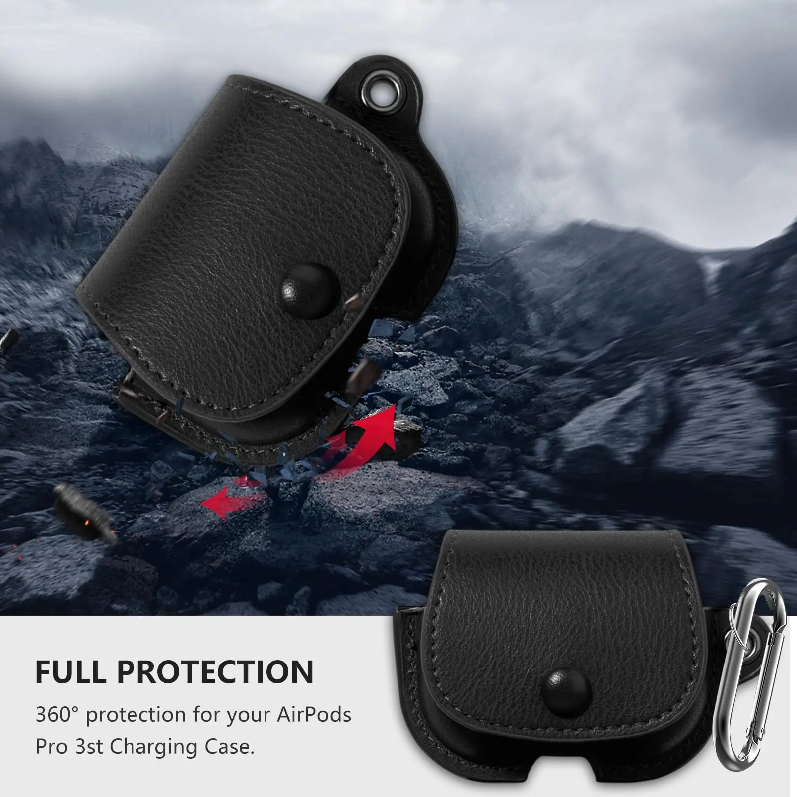 for Apple Airpod Pro 3 Case 2025 Leather Wireless Charging Protective Headphone Case Cover Leather Case for Airpods Pro 3rd Gen