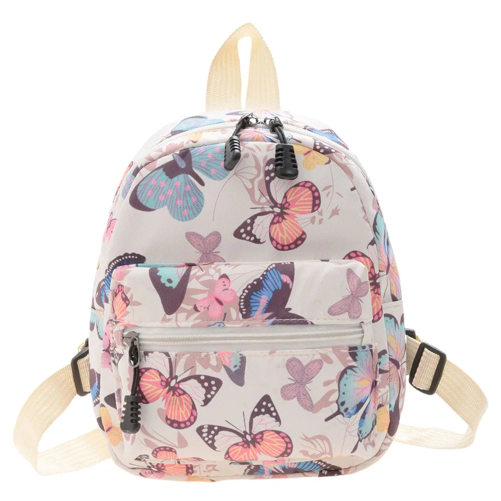Women Zebra Leopard Cow Print Backpacks Nylon Shoulder Bag Students High School Small Book Bag Female Mini Rucksack mochila