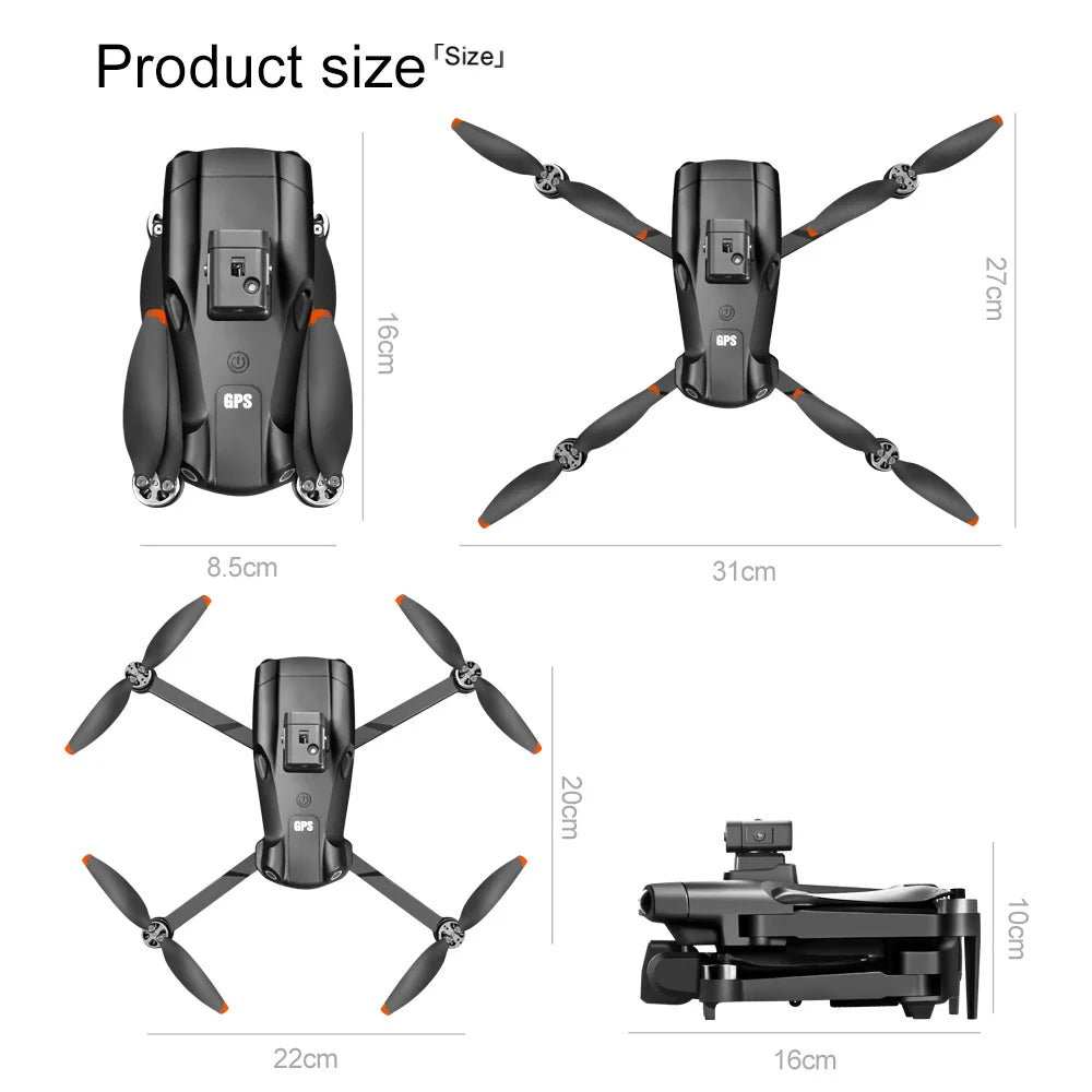 For Xiaomi V198 MAX GPS Drone  8K HD Aerial Photography Dual Camera Brushless Quadrotor Laser Obstacle Avoidance  Aerial Optical