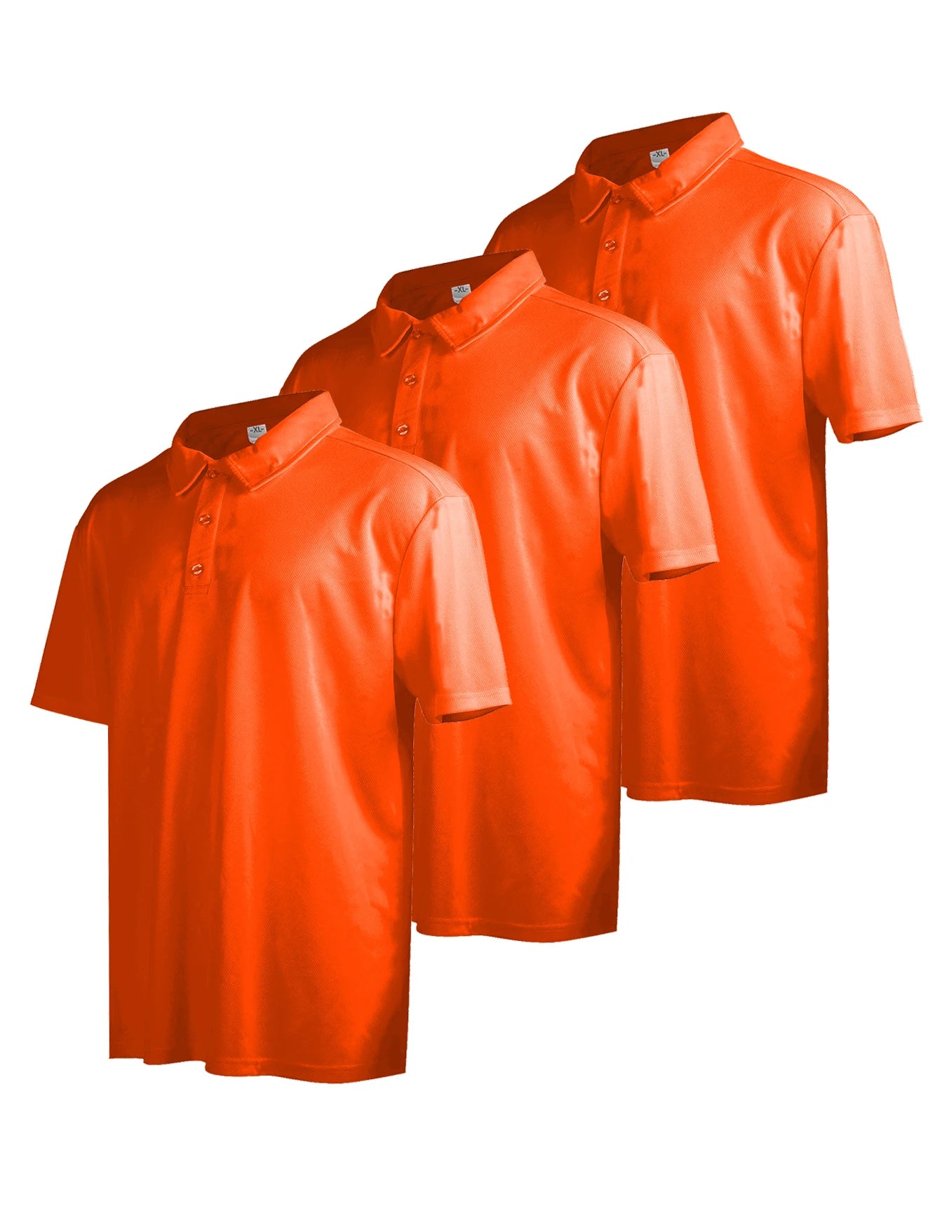 3-piece men's quick drying sport polo shirt stretchy slim fit summer solid color lapel short sleeved top