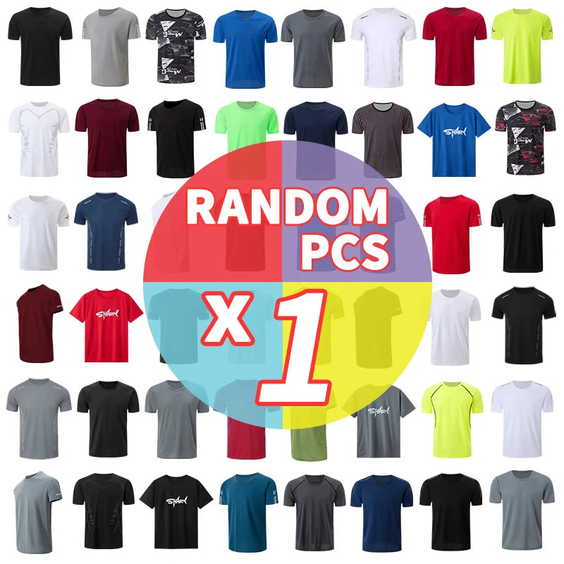 1/2/4 Pcs Men's Leisure Quick-drying Multicolor Short-sleeved Loose and Comfortable Plus Size Teenagers' Sports and Fitness Jack