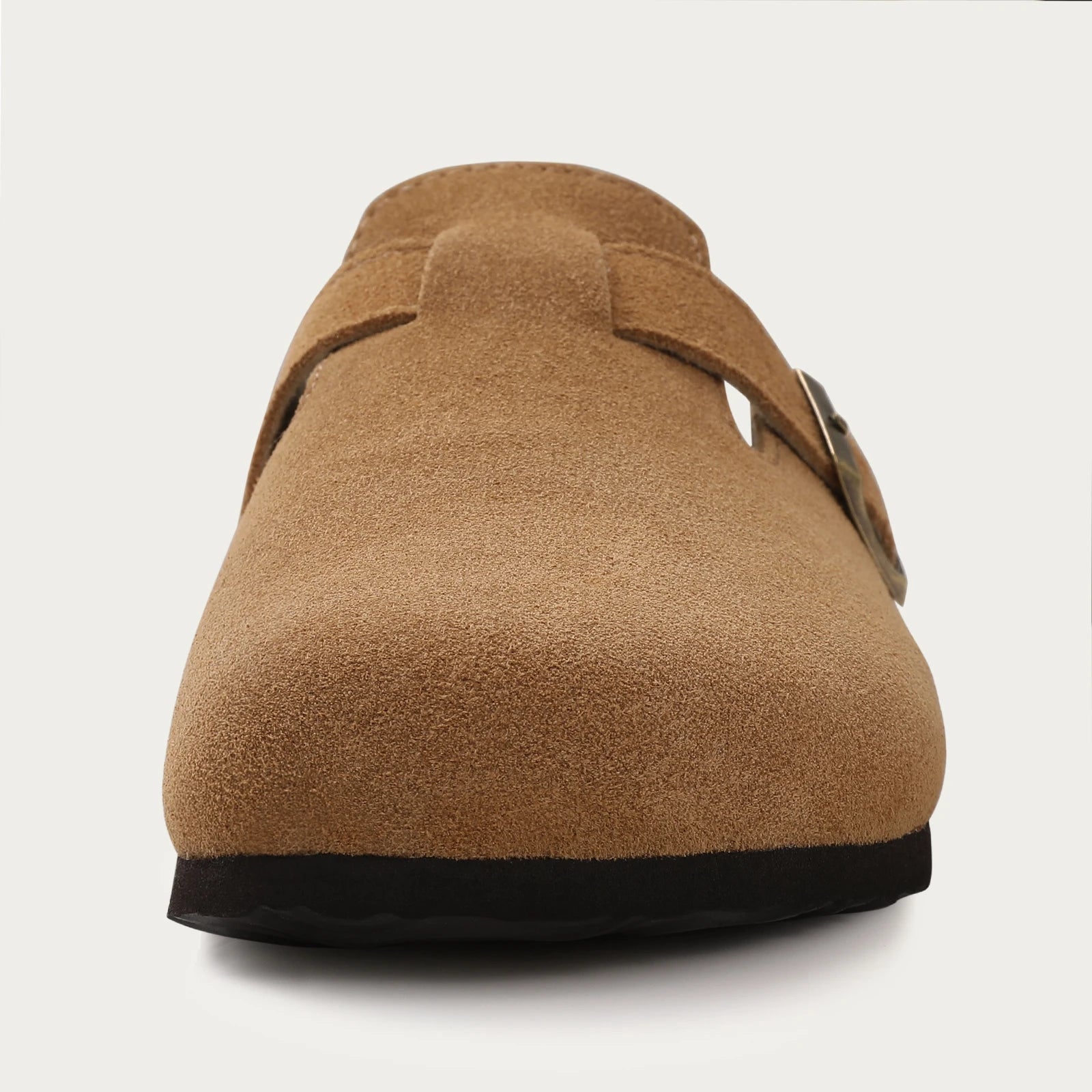 Fashion Women's Suede Mules Slippers Men Clogs Cork Insole Sandals With Arch Support Outdoor Beach Slides Home Shoes
