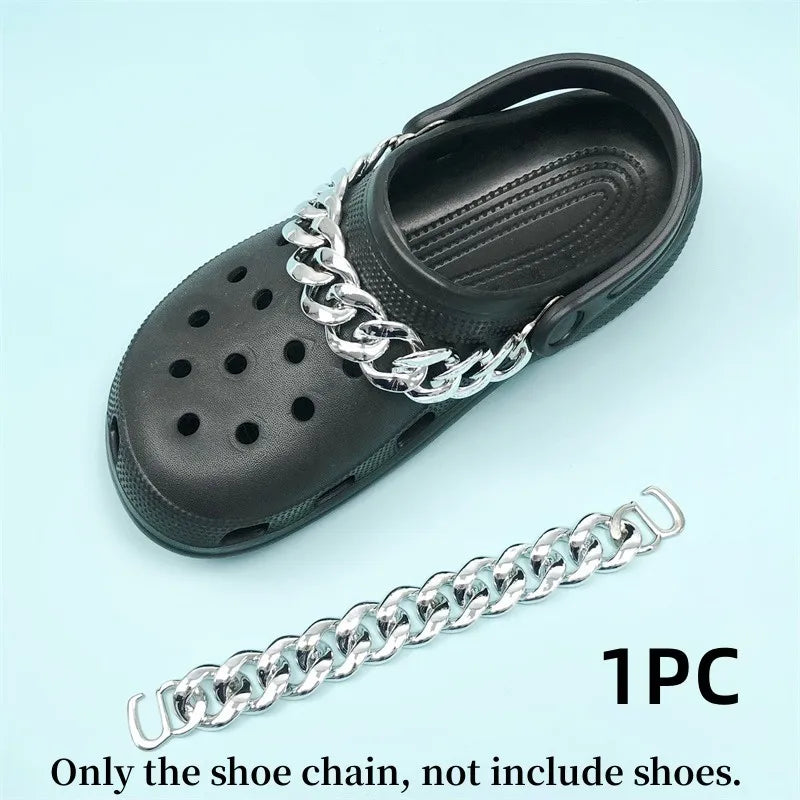 Women Shoes Chains Buckle Charms Croc Clog Sandals Hole Shoes DIY Detachable Chain For Kids Boys Girls Gifts Shoes Decorations