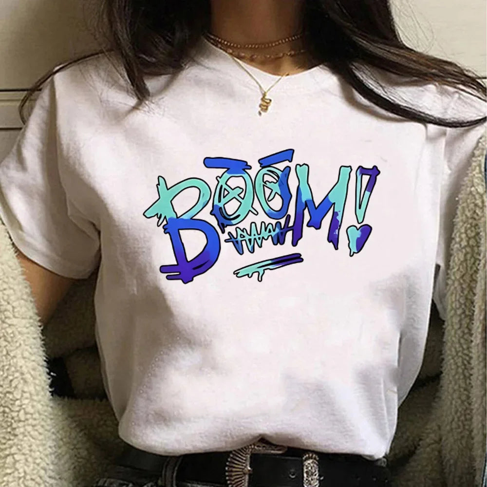 Jinx Arcane Monkey T Shirt Anime Cosplay Tees Women Men Unisex Grunge Aesthetic Short Sleeve Cartoon Print Summer Streetwear