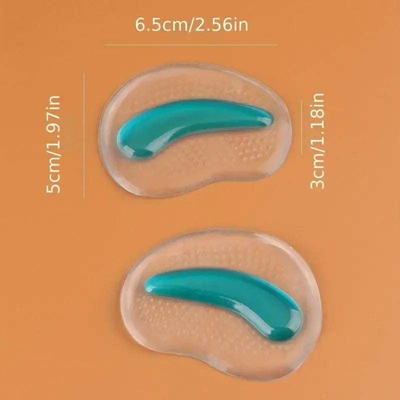 NEW Forefoot Pads For Sandals High Heels Silicone GEL Invisible Half Size Pads Non-slip Stickers Thickened Self-adhesive 1Pair