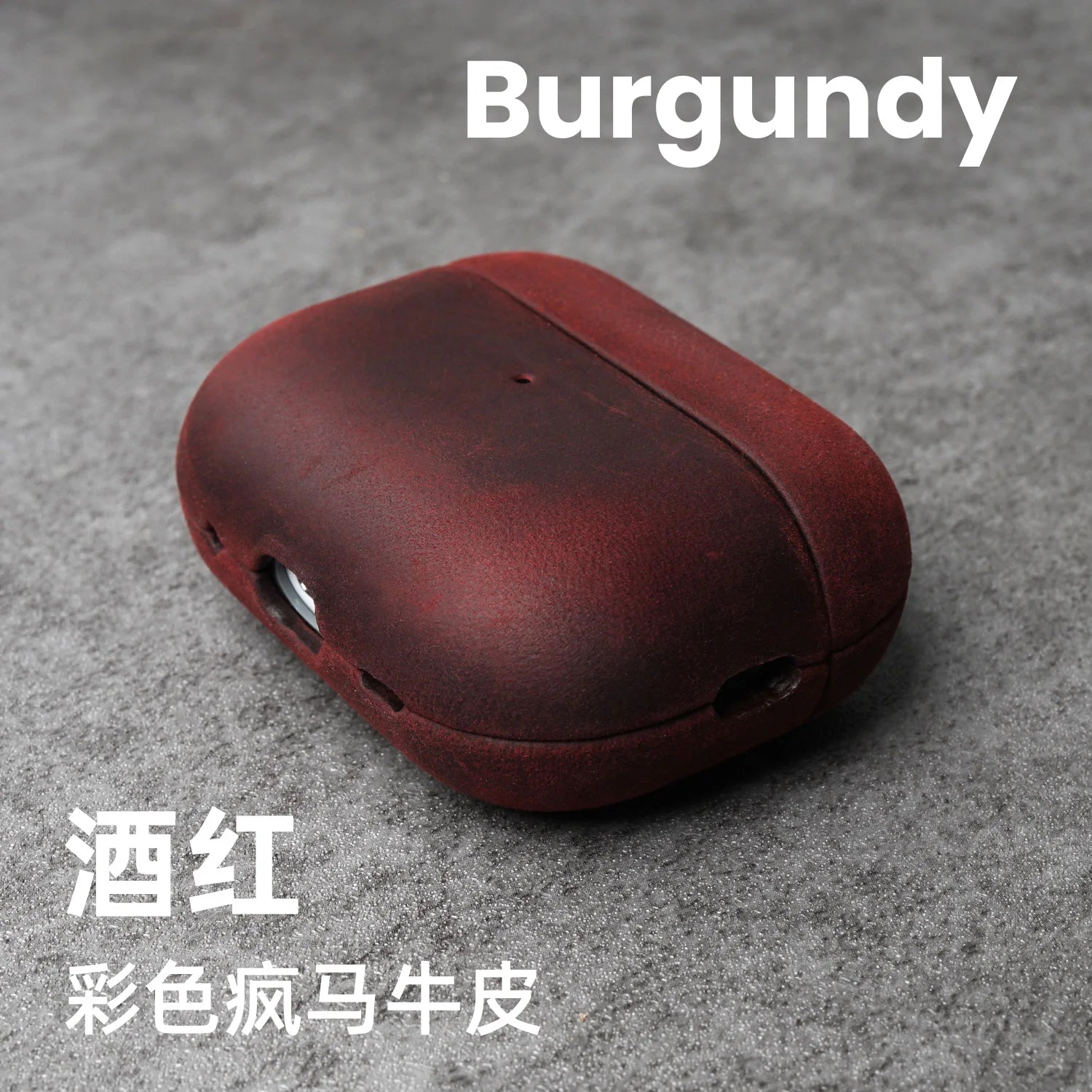 YMW Crazy Horse Genuine Leather Case for AirPods Pro 3 2 Luxury Cowhide Cases Wireless Bluetooth Headset Cover