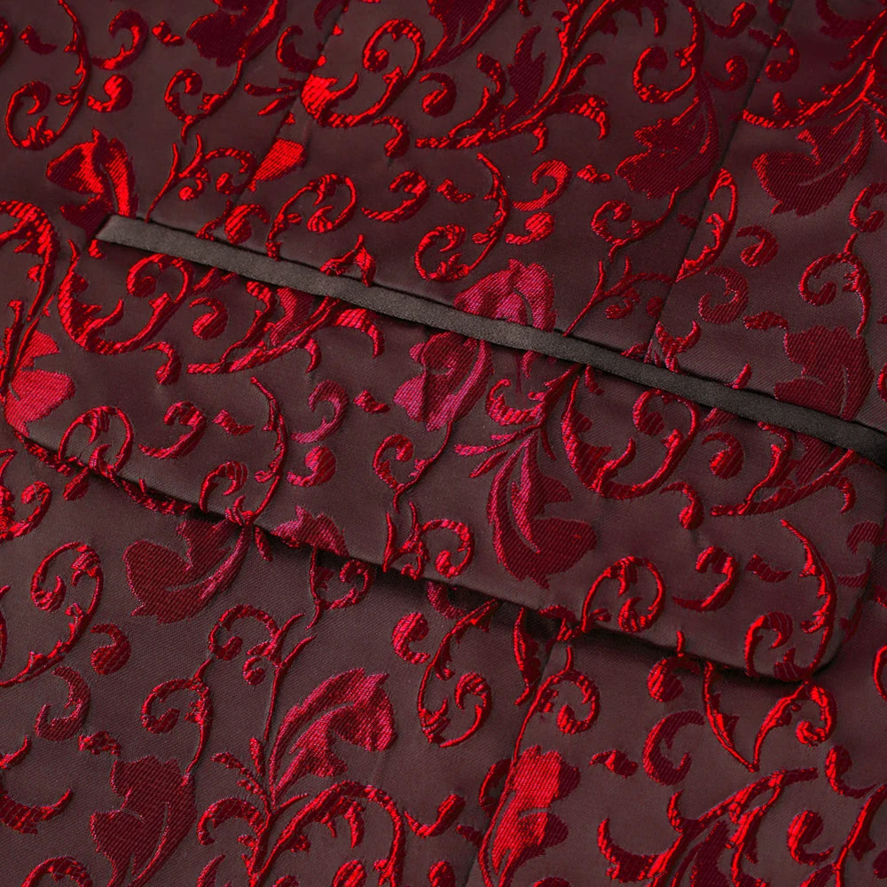 Men's Paisley Tuxedo Jacket One Button Dress Suit Jacket Floral Blazer for Dinner Party Prom Wedding