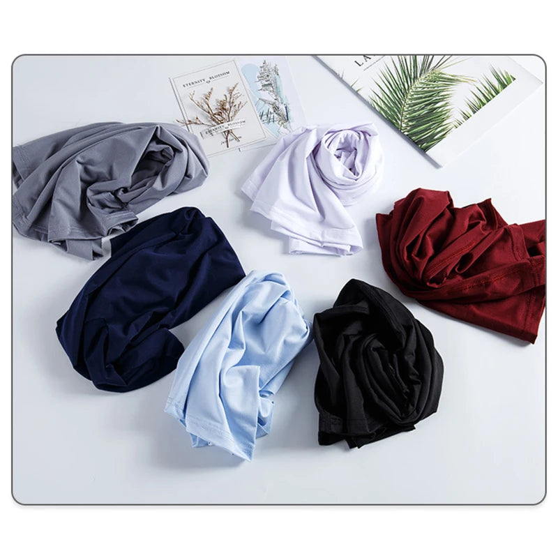 2024 Men's Thin Short Sleeve Ice Silk Without Summer Solid Color T Shirt Trace Slim V-neck Bottoming Seamless Short Sleeve