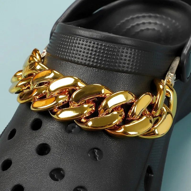 Women Shoes Chains Buckle Charms Croc Clog Sandals Hole Shoes DIY Detachable Chain For Kids Boys Girls Gifts Shoes Decorations