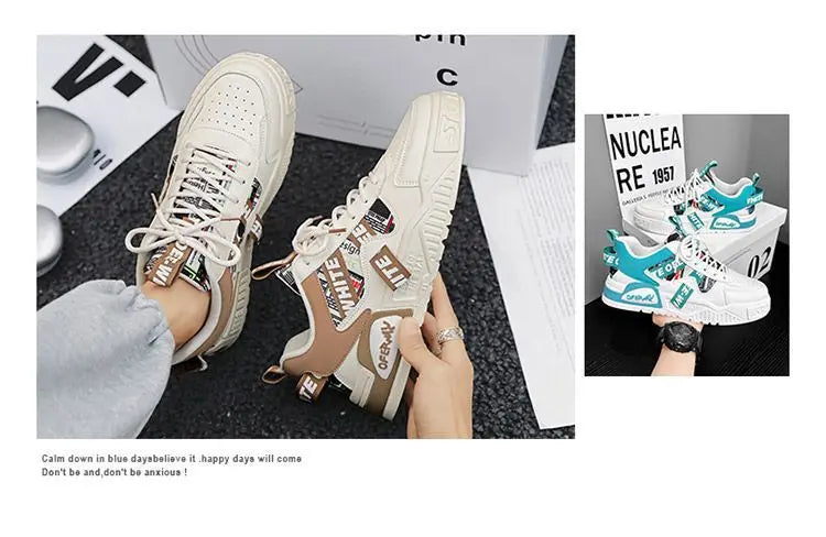 2025 Luxury Men's Vulcanized Shoes Summer Casual Sneaker for Men Outdoor Running Platform Designer Skateboard Tenis Masculino