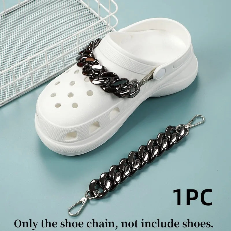 Women Shoes Chains Buckle Charms Croc Clog Sandals Hole Shoes DIY Detachable Chain For Kids Boys Girls Gifts Shoes Decorations