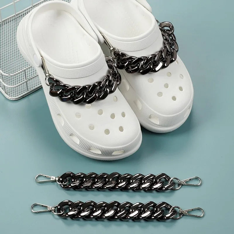 Women Shoes Chains Buckle Charms Croc Clog Sandals Hole Shoes DIY Detachable Chain For Kids Boys Girls Gifts Shoes Decorations
