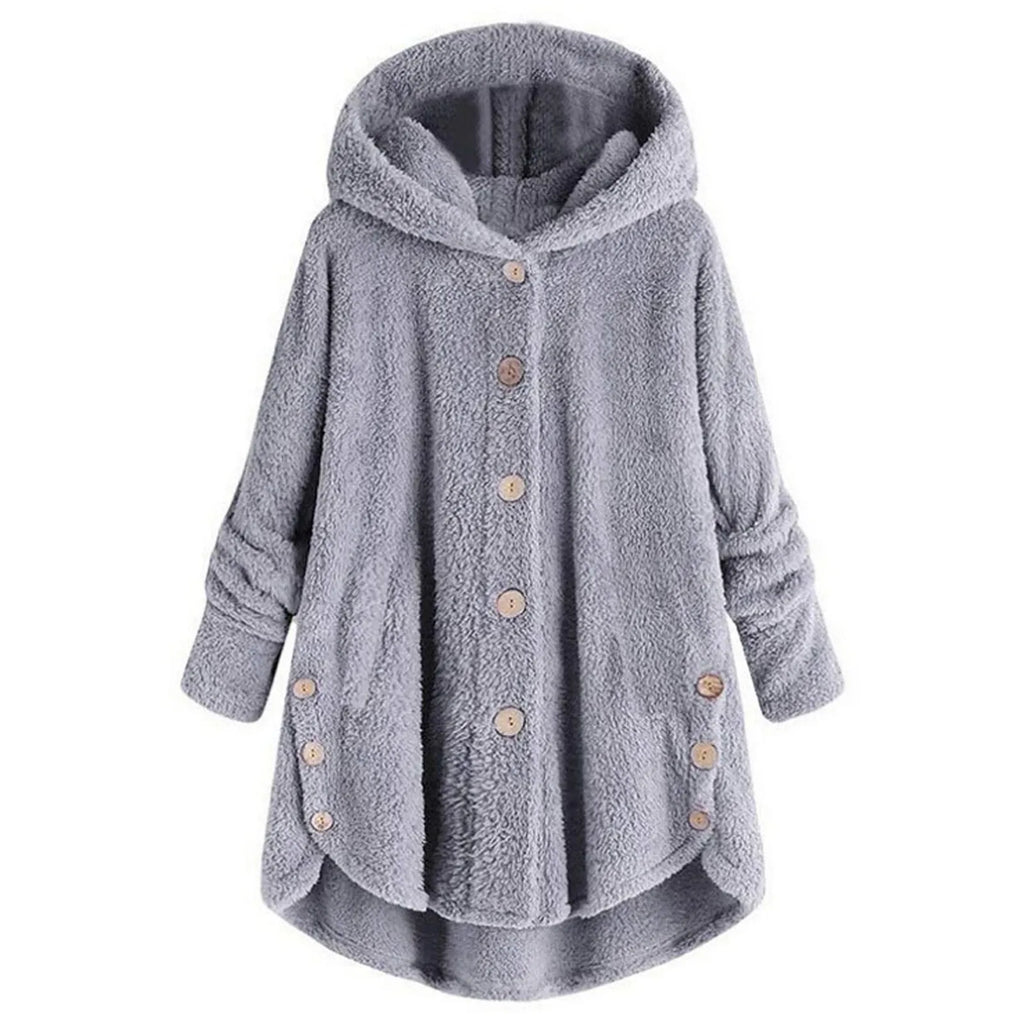 Autumn Winter Coat Women Warm Coat Wool Jacket Female Plush Coat Hooded Jacket New Women's Coats Solid Color Jacket