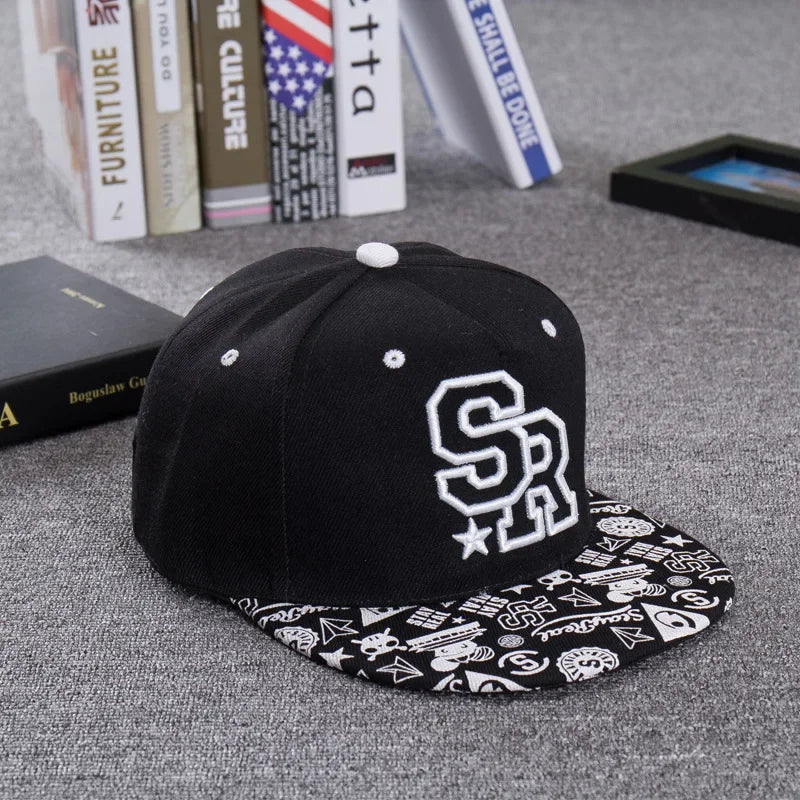 2024 NEW fashion embroidery letter SR baseball cap hip hop hat men and women outdoor sports and leisure flat shade snapback cap