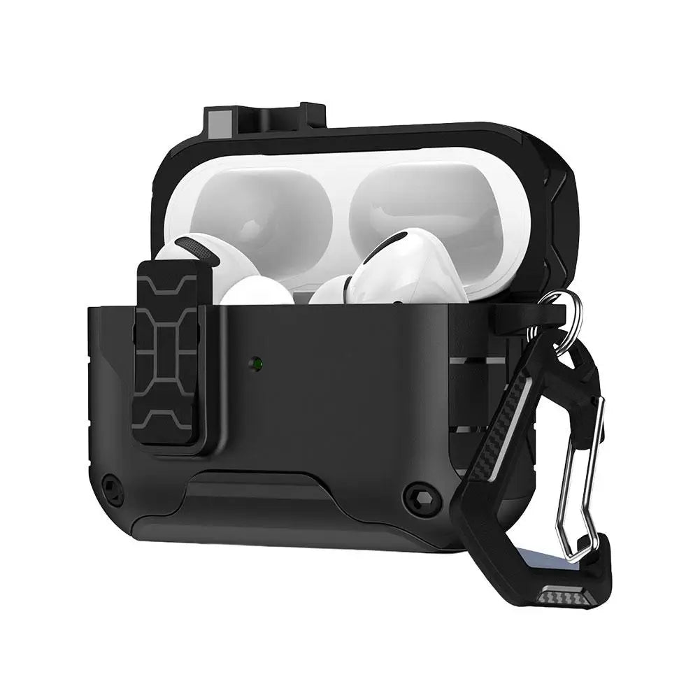 for Airpods Pro 3 (2025) Case with Secure Lock Automatic Pop-up Full Protective Hard Cover with Keychain for AirPods Pro 3