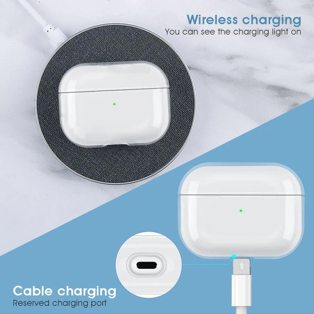 Transparent Earphone Case For Apple Air Pods Pro 1 2 PC Case Clear Hard Shell Protective Cover For Air Pods 3 2 1 Charging Box