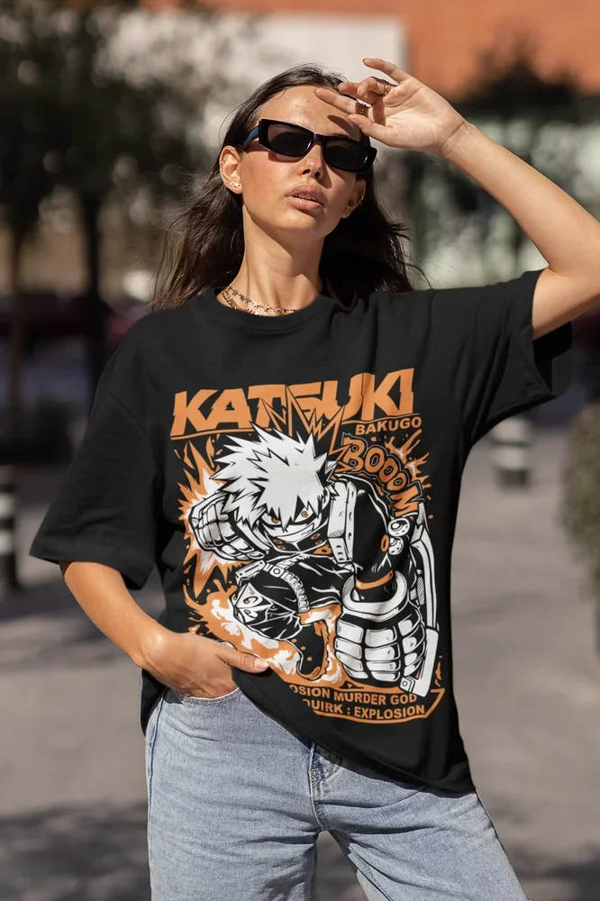 Bakugo Katsuki T-Shirt  Hero  MHA Anime Girl Gift Shirt Tee All Size Y2k Top  Women Clothing  Women Clothes  Tops
