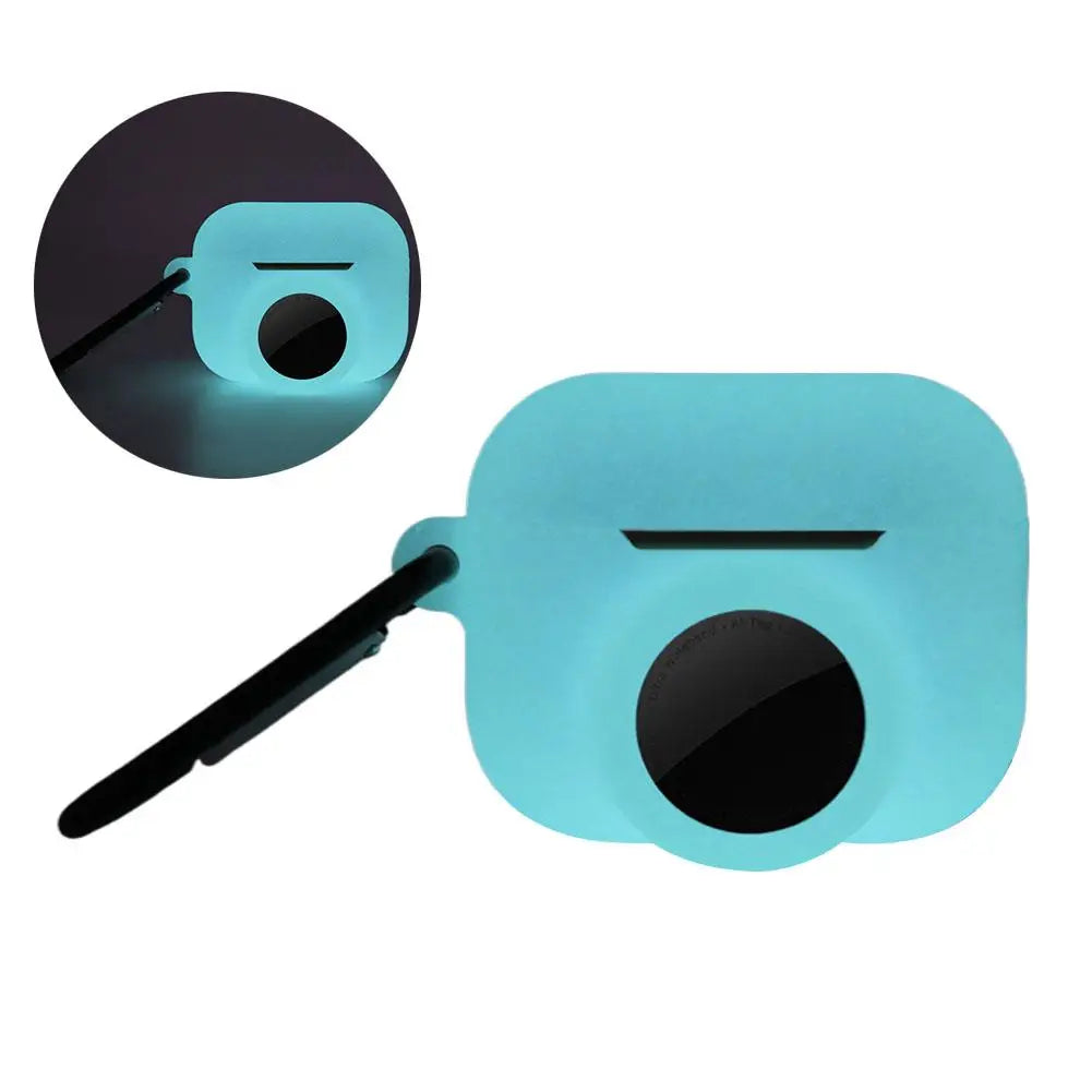 Features Keychain Silicone Case For AirPods Pro 3 For AirTag 2-in-1 Silicone Case Full-wrap Protection Anti-loss Silicone Case