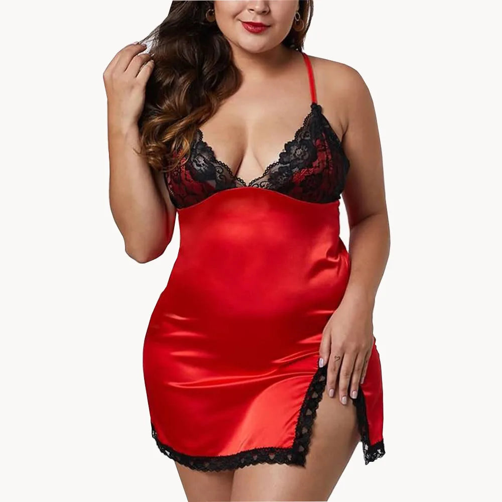 2023 Women's Babydoll Sexy Lace Nightdress Lingerie Sleepwear Nightwear Robe HIgh Quality Clothing Plus Size