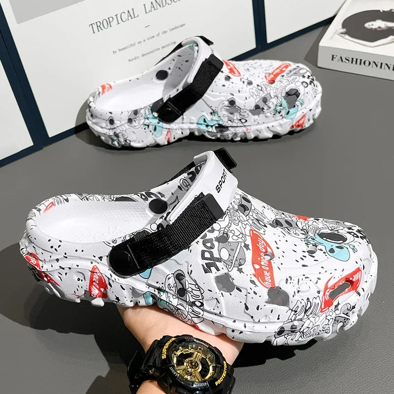 Men Shoes Slippers Men Garden Flat Sandals Platform Sandals Man Summer Sandals 2025 Male Sneakers Outdoor Flip Flops Home Clogs