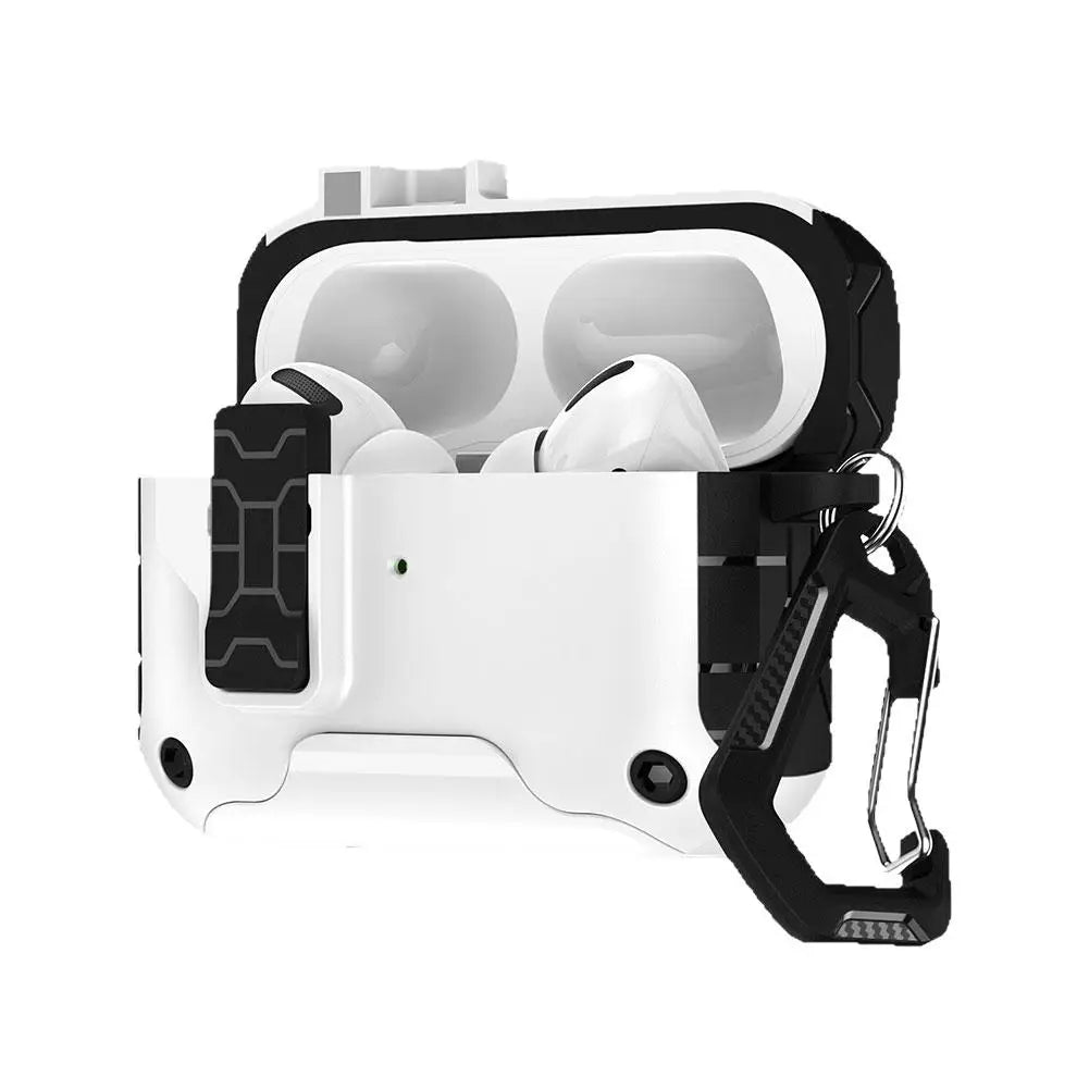 for Airpods Pro 3 (2025) Case with Secure Lock Automatic Pop-up Full Protective Hard Cover with Keychain for AirPods Pro 3