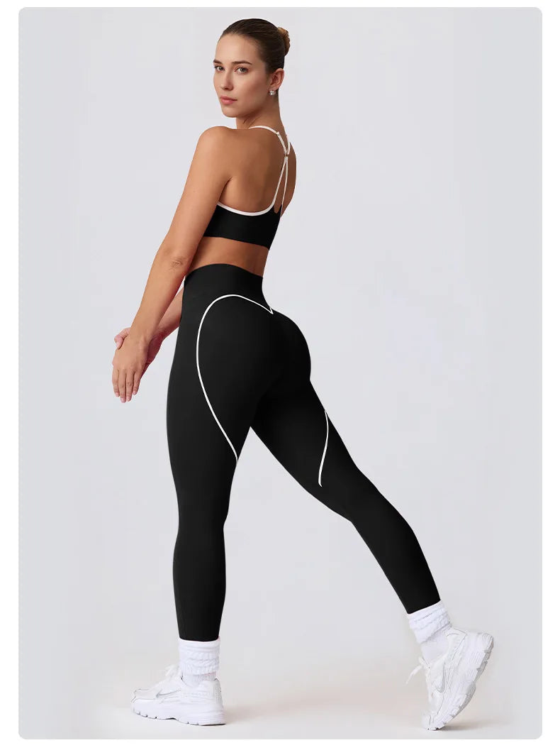 2 Pieces Tracksuit Women Yoga Set Nude Feeling Workout Set Gym Clothes Push Up Fitness Running Sportwear Sport Bra Leggings Suit