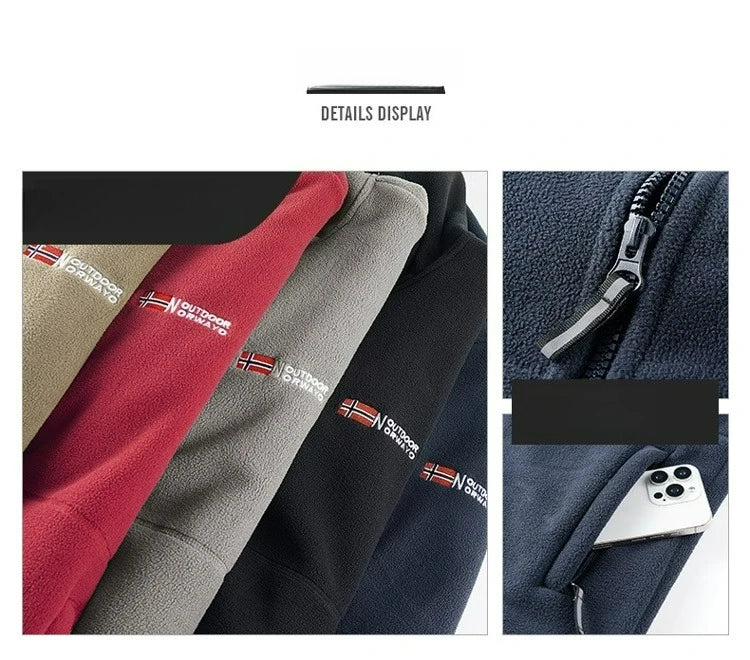 Maxbarley Brand Winter Fleece Jacket Men Casual Thickened Wool Coat Athleisure Design Warm Fashion Hooded Jackets Snow Ski Suit