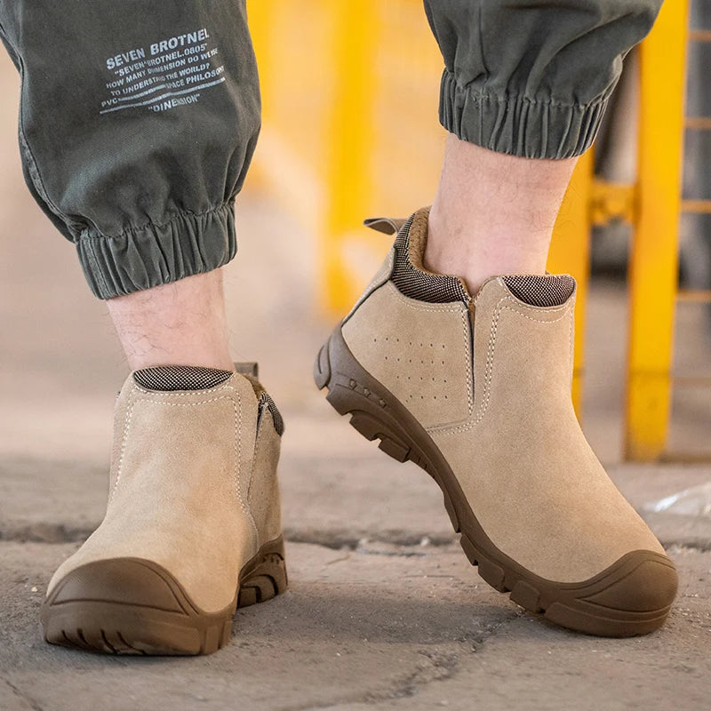 Composite Toe Light Weight Safety Shoes Comfortable Soft Work Sneakers Wear-resisting Anti-Puncture Low Top Casual Walking Shoes