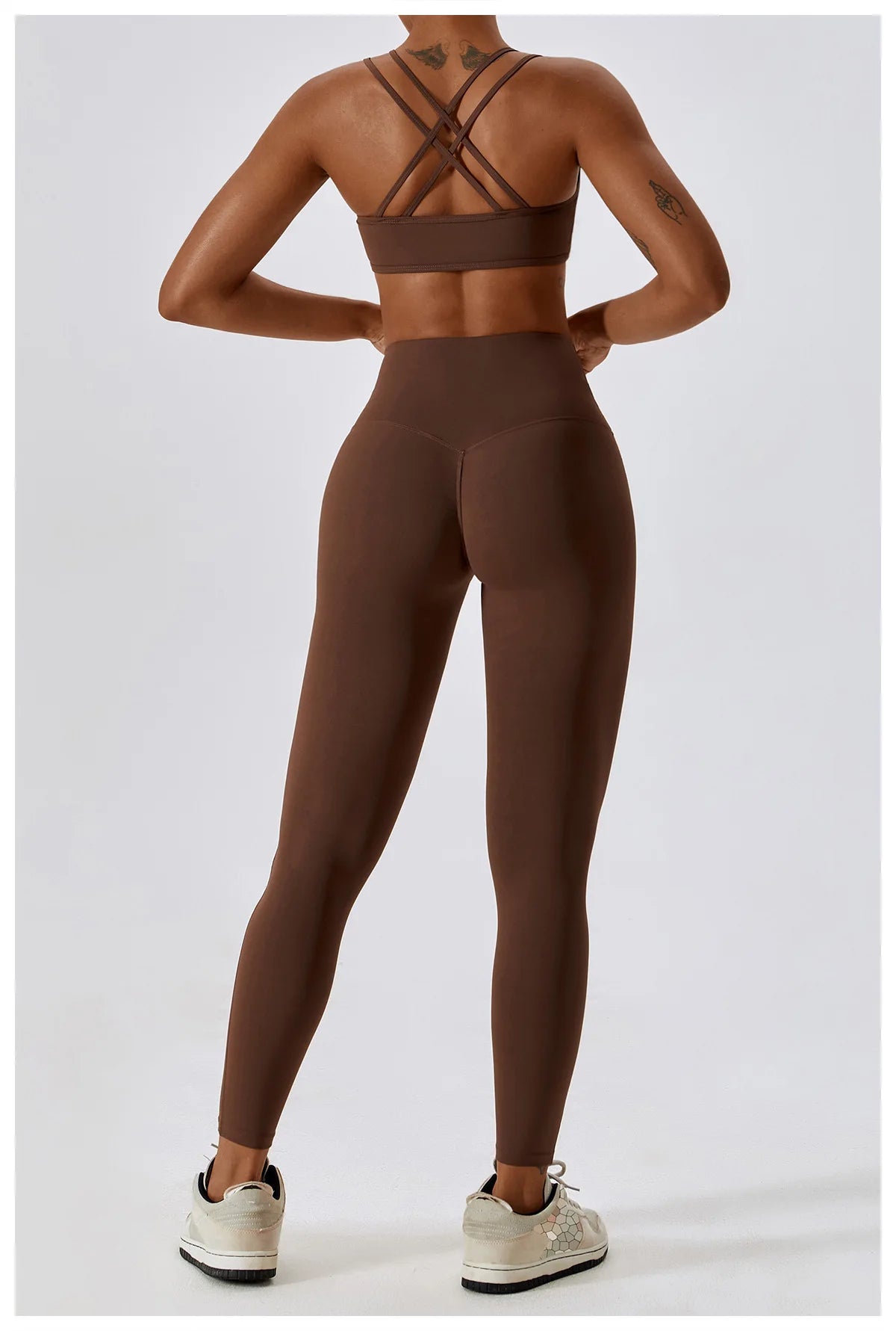 2PCS Yoga Set Nude Feeling Workout Sets Women Tracksuit Gym Push Up Fitness Running Workout Sportwear Sport Bra Leggings Suit