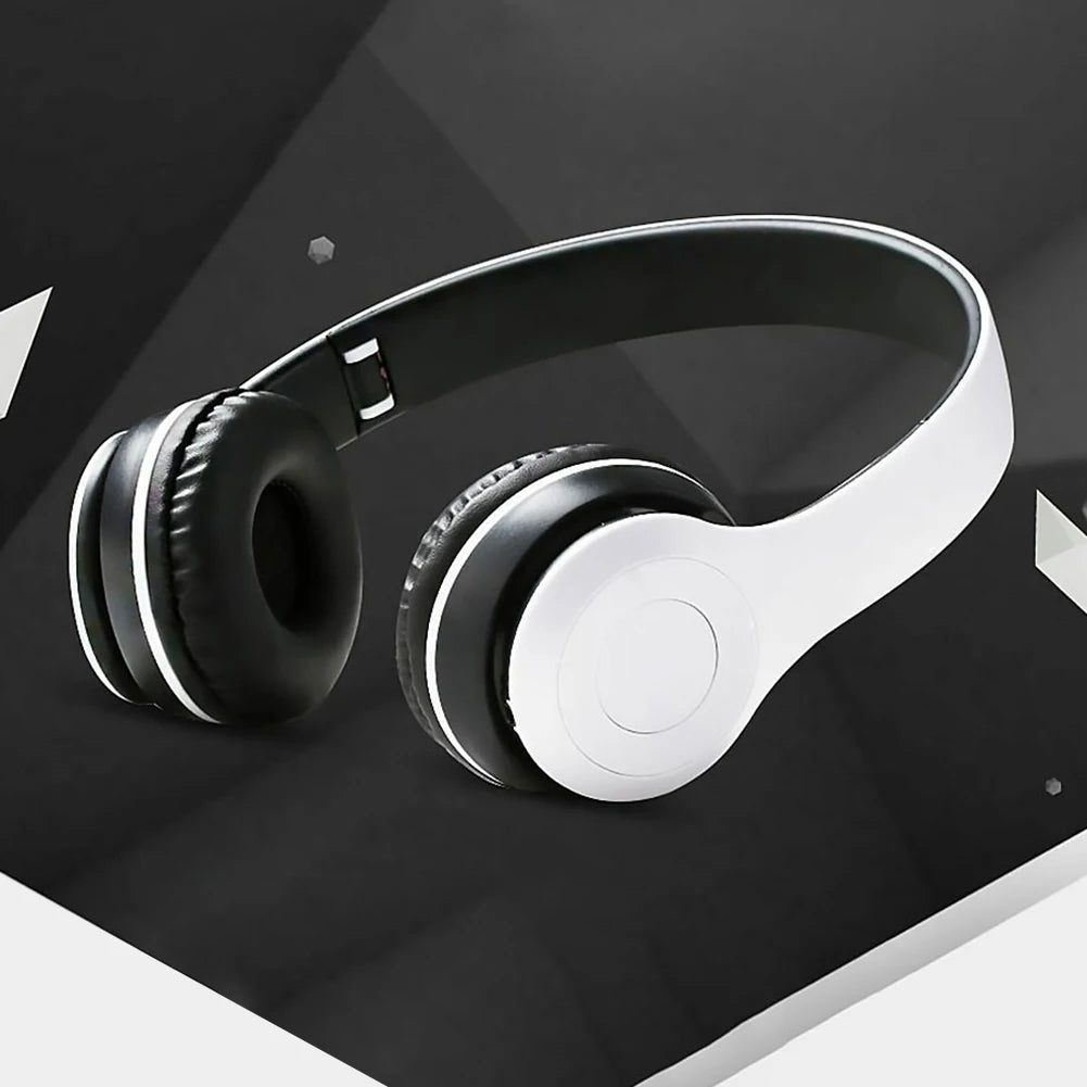 P47 Wireless Over Ear Headset Noise Cancelling Bluetooth-Compatible 5.0 Game Headset Card Mp3 Player Built-in Mic for Smartphone