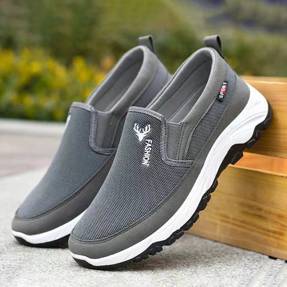Men Orthopedic Travel Plimsolls Breathable Casual Travel Shoes Non-Slip Comfortable for Outdoor Activity Hiking Walking